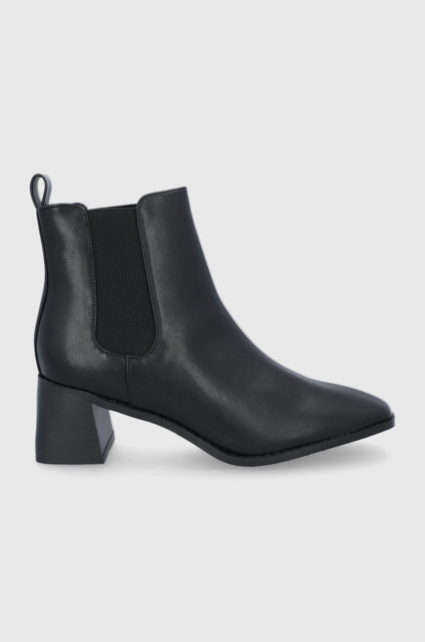 Answear lab cizme femei, culoarea negru, cu toc drept