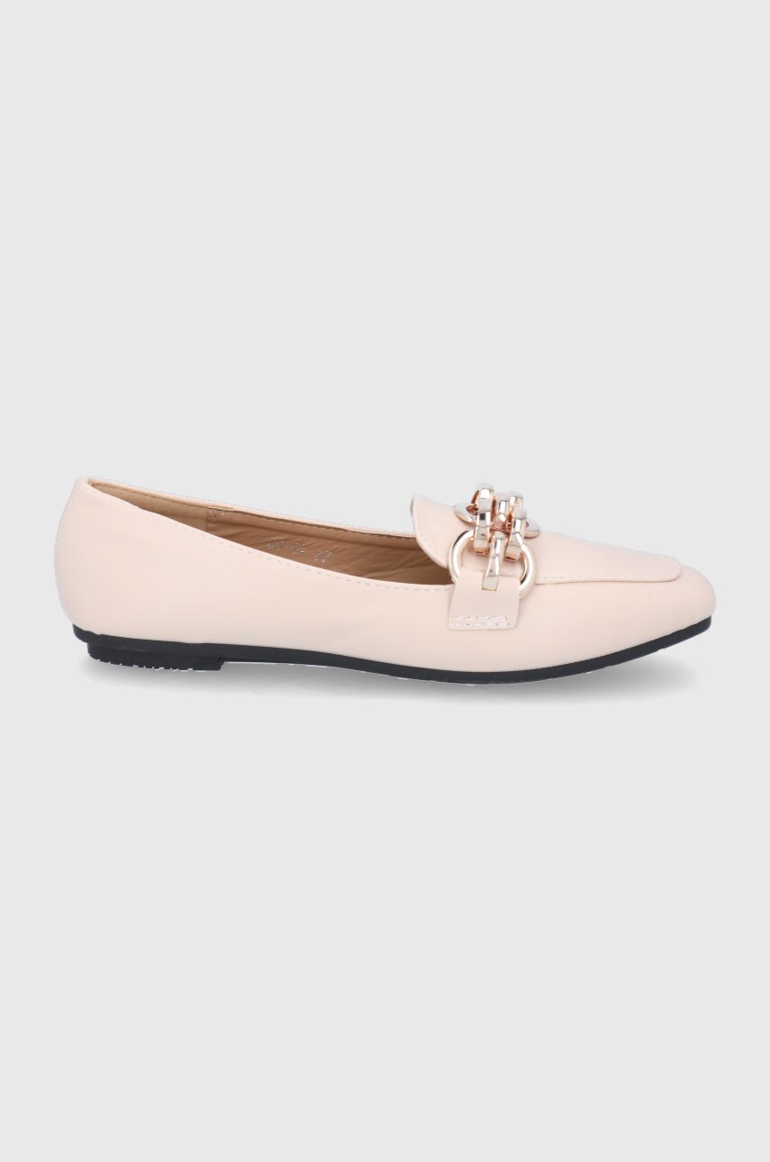Answear Lab mocasini femei, culoarea bej, cu toc plat Answear Lab