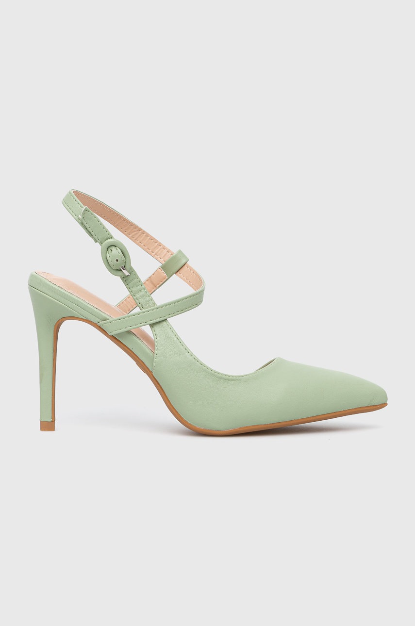 

Обувки с висок ток Answear Lab в зелено, Зелен