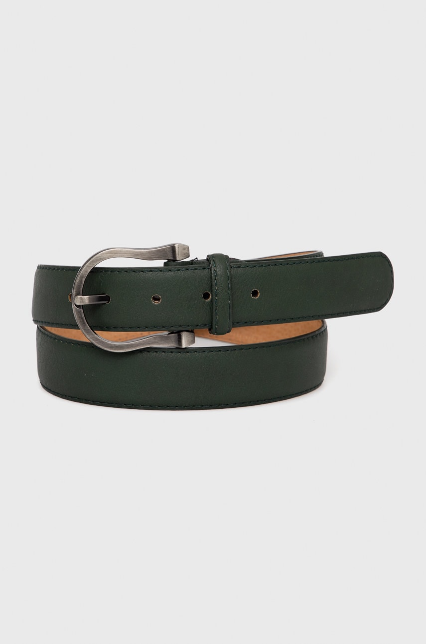 Answear lab curea de piele femei, culoarea verde