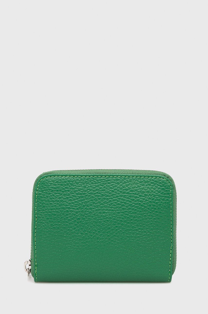 Answear Lab portfel skórzany damski kolor zielony