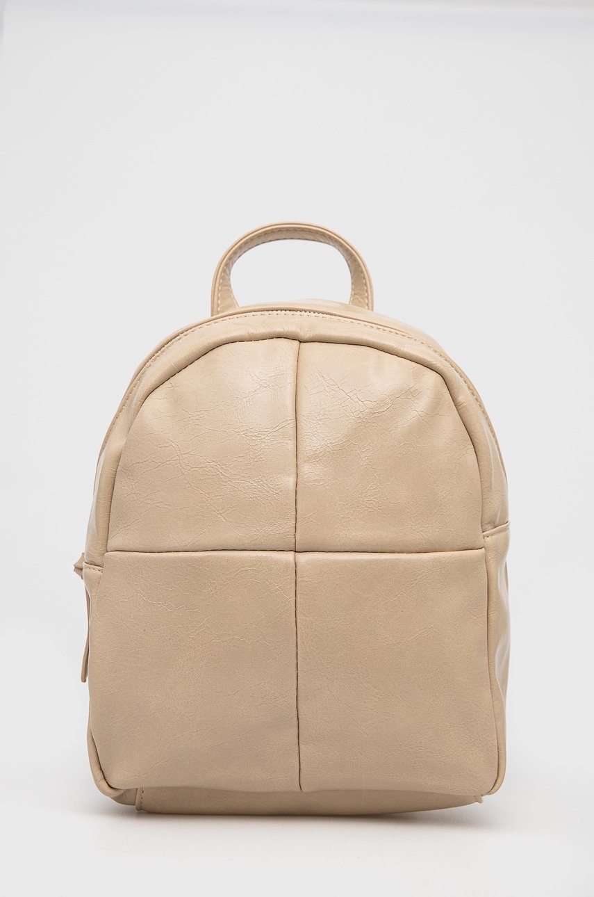 

Раница Answear Lab дамска в бежово малък размер с изчистен дизайн, Бежов