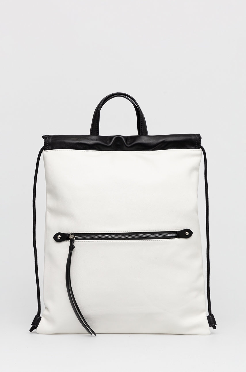 Answear lab rucsac femei, culoarea alb, mare, neted