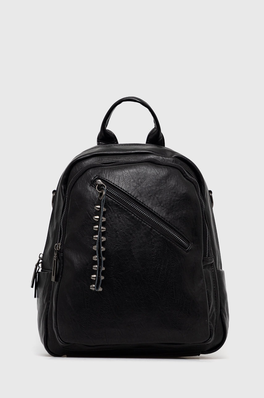 

Раница Answear Lab в черно малък размер с изчистен дизайн, Черен