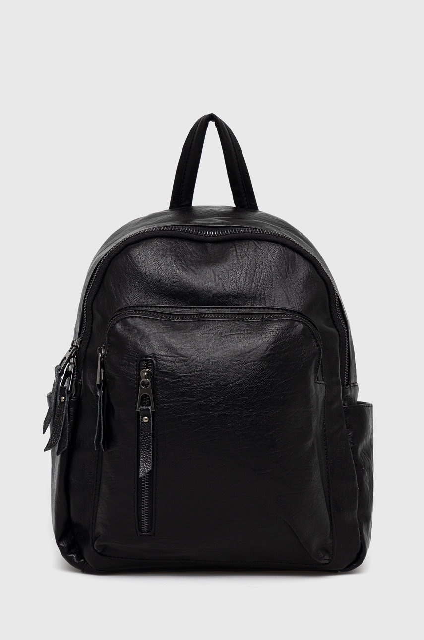 

Раница Answear Lab в черно малък размер с изчистен дизайн, Черен