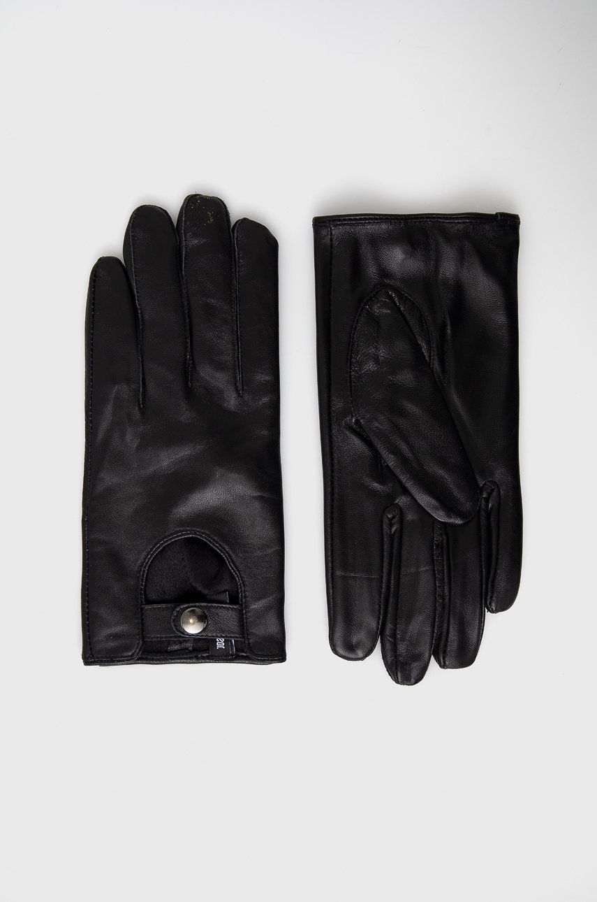 Answear Lab Mănuși de piele femei, culoarea negru Answear Lab