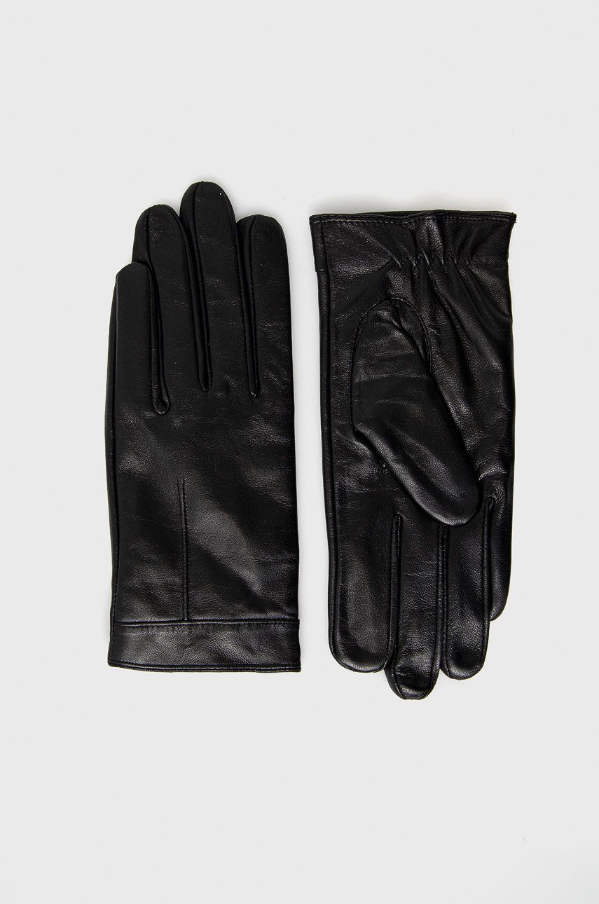 Answear Lab Mănuși de piele femei, culoarea negru answear imagine noua