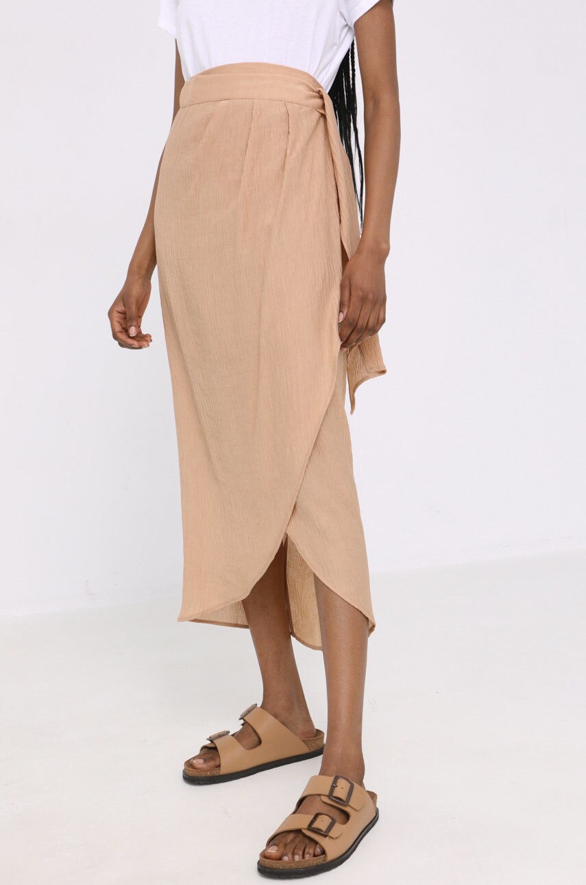 Answear lab fusta culoarea bej, maxi, drept