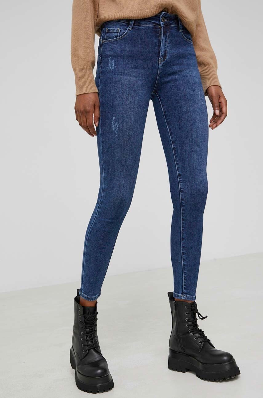 

Дънки Answear Lab Push Up Jeans дамски със стандартна талия, Син