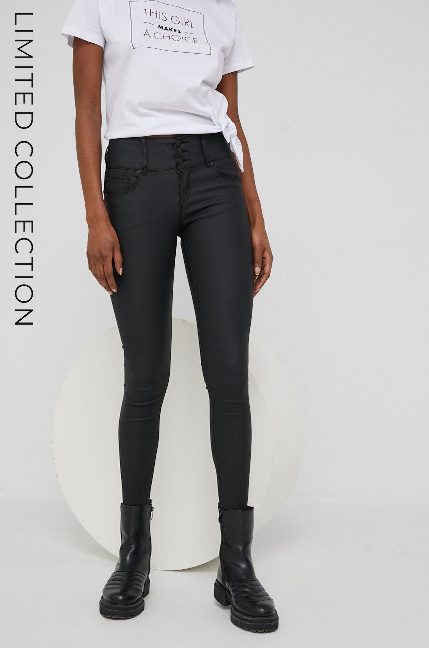 Pantaloni Answear Lab X Colecție limitată No Shame No Fear femei , medium waist Answear Lab