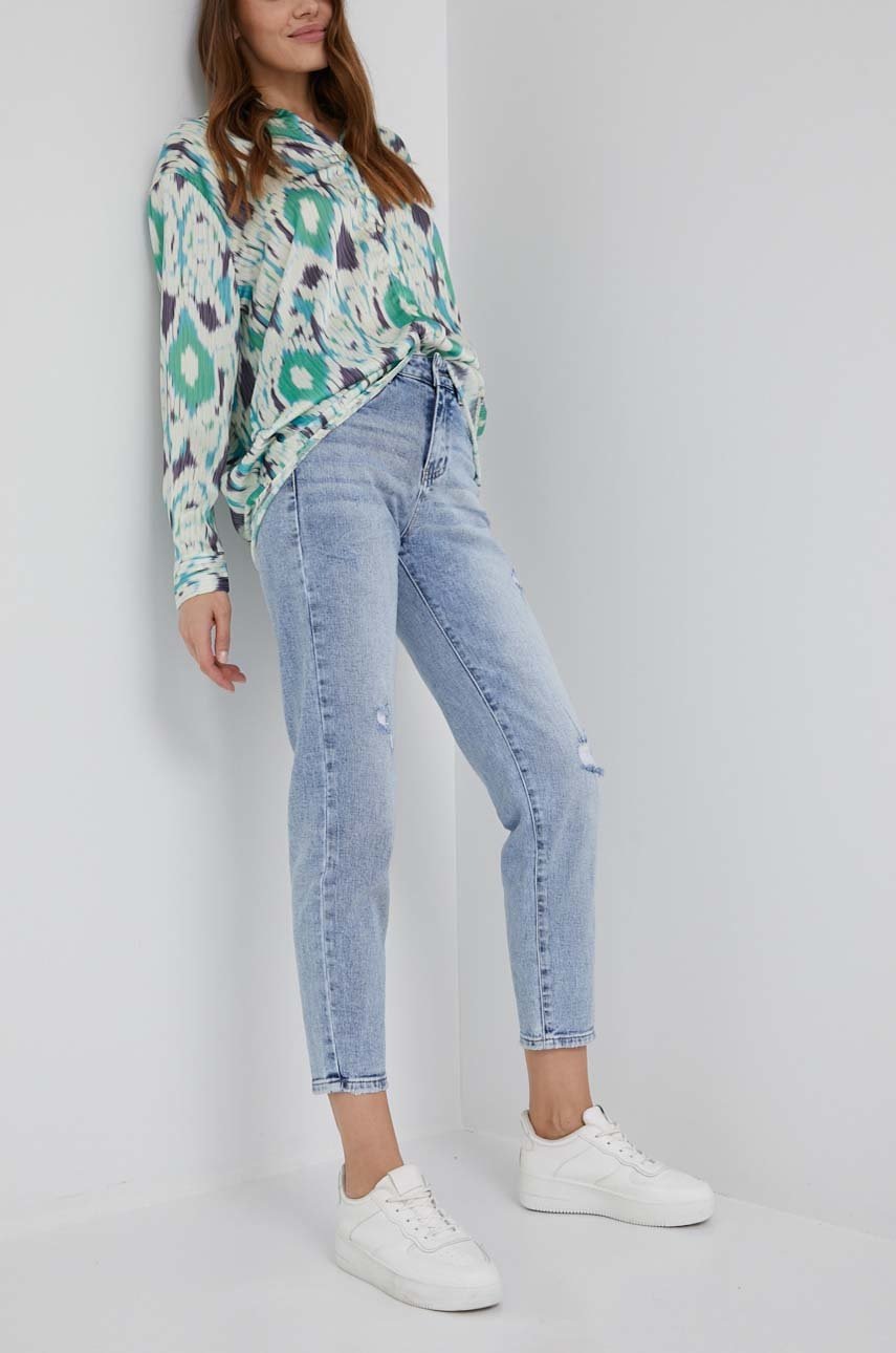 

Дънки Answear Lab Premium Jeansy дамски с висока талия, Син