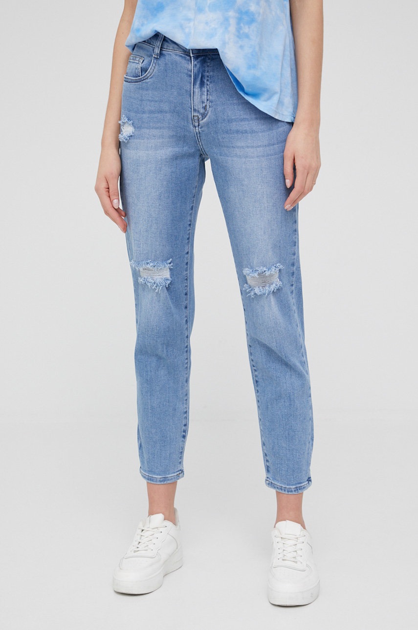 

Дънки Answear Lab Premium Jeans дамски с висока талия, Син