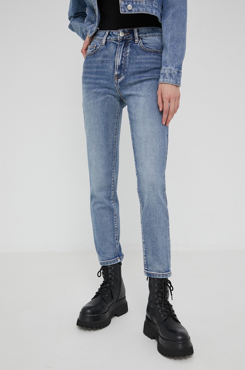 

Дънки Answear Lab Premium Jeans дамски с висока талия, Син