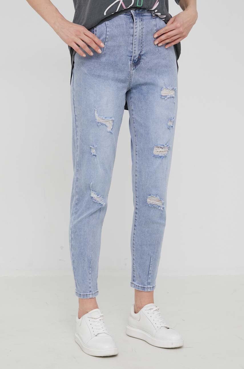 

Дънки Answear Lab Mom Fit с висока талия, Син