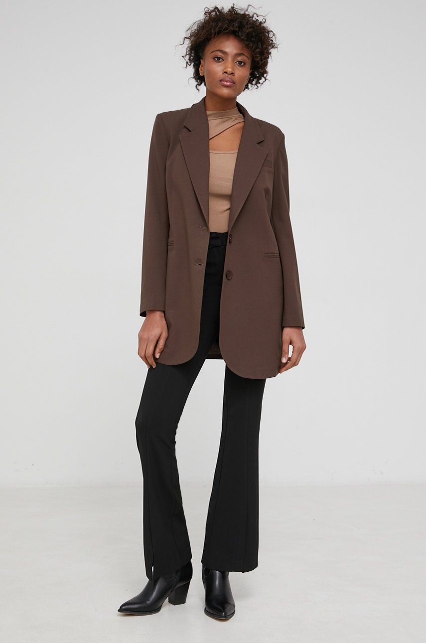 Answear Lab pantaloni femei, culoarea negru, evazati, high waist Answear Lab imagine 2022 13clothing.ro