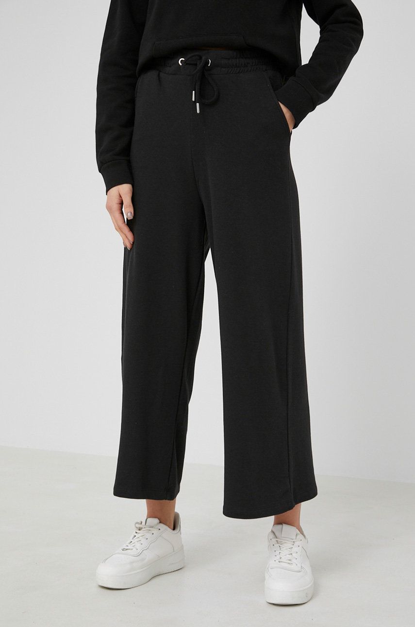 Answear Lab pantaloni femei, culoarea negru, lat, high waist Answear Lab