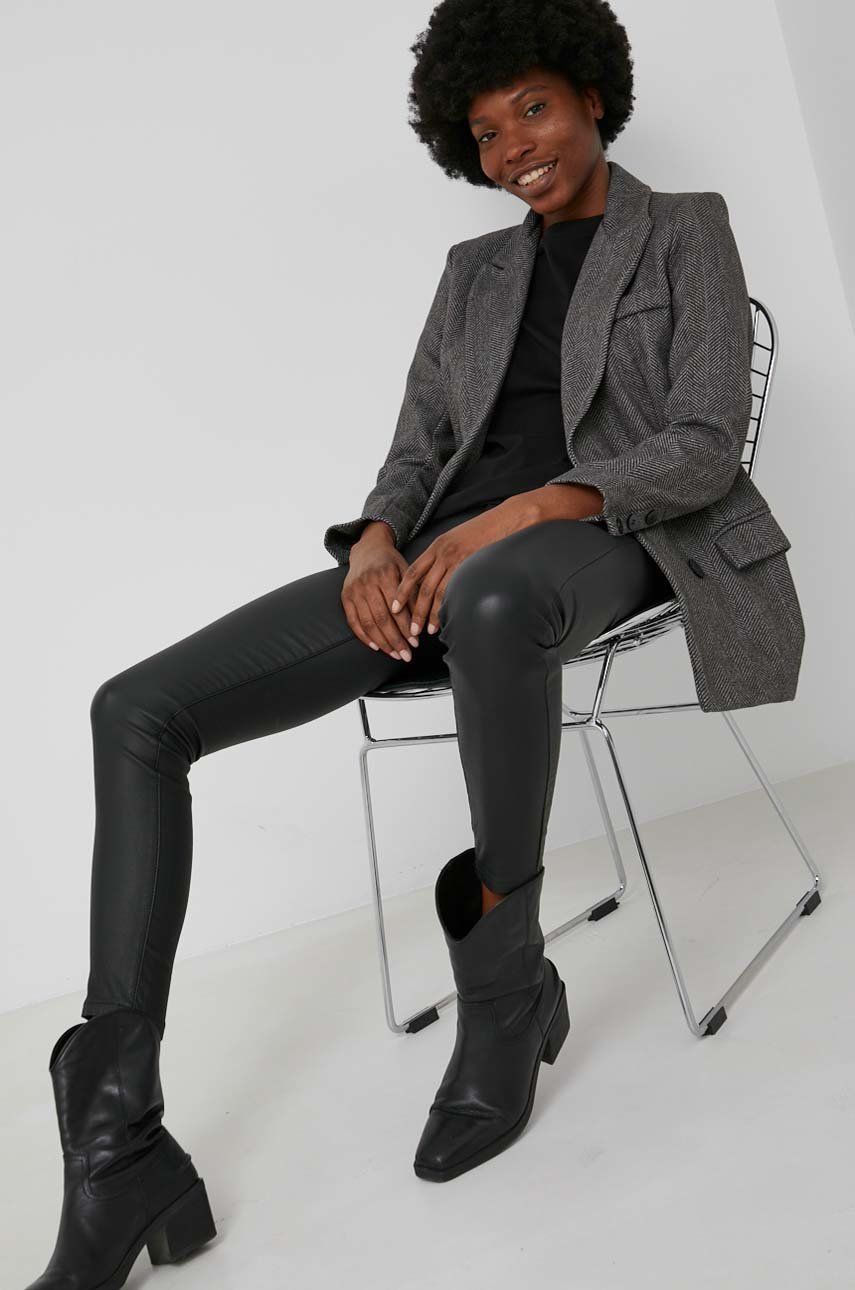 Answear Lab spodnie damskie kolor czarny dopasowane medium waist