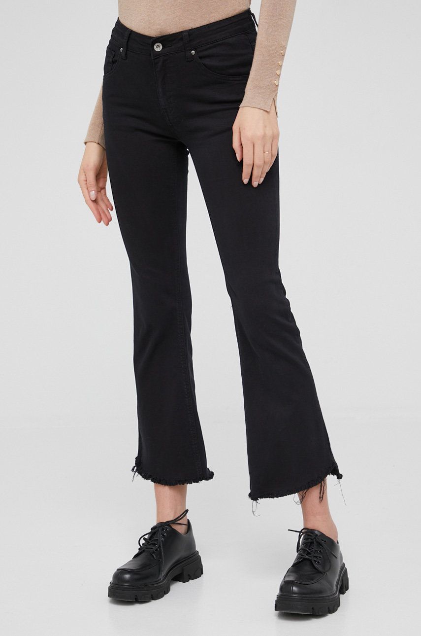 Answear Lab Answear Lab jeansy damskie kolor czarny dopasowane medium waist