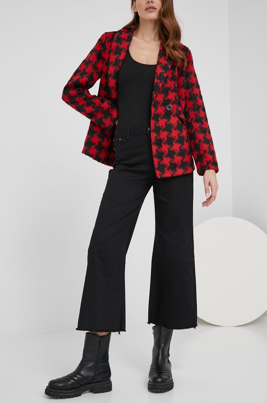 

Дънки Answear Lab дамско в черно , със стандартна талия, Черен