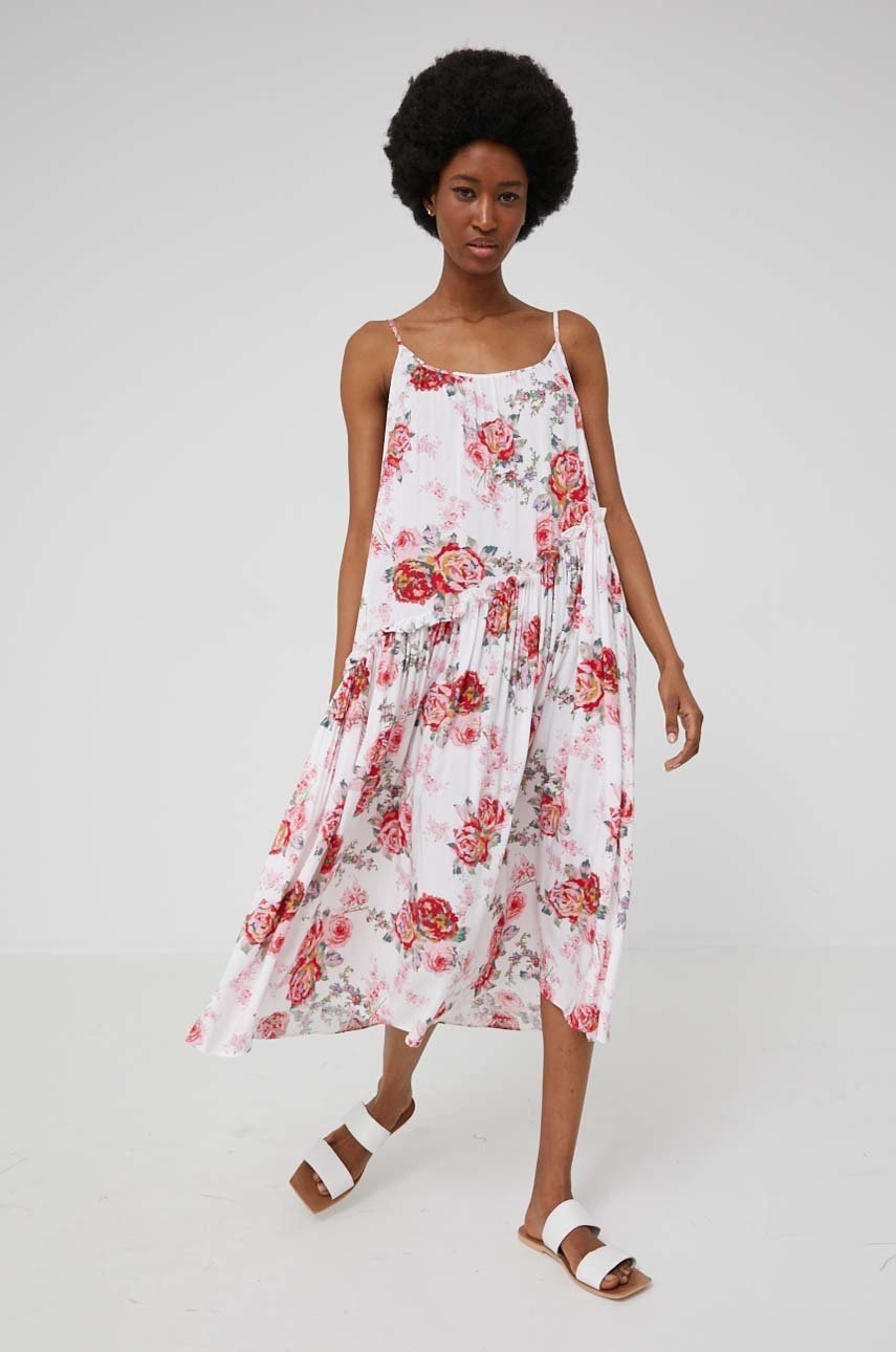 

Сукня Answear Lab колір білий midi oversize