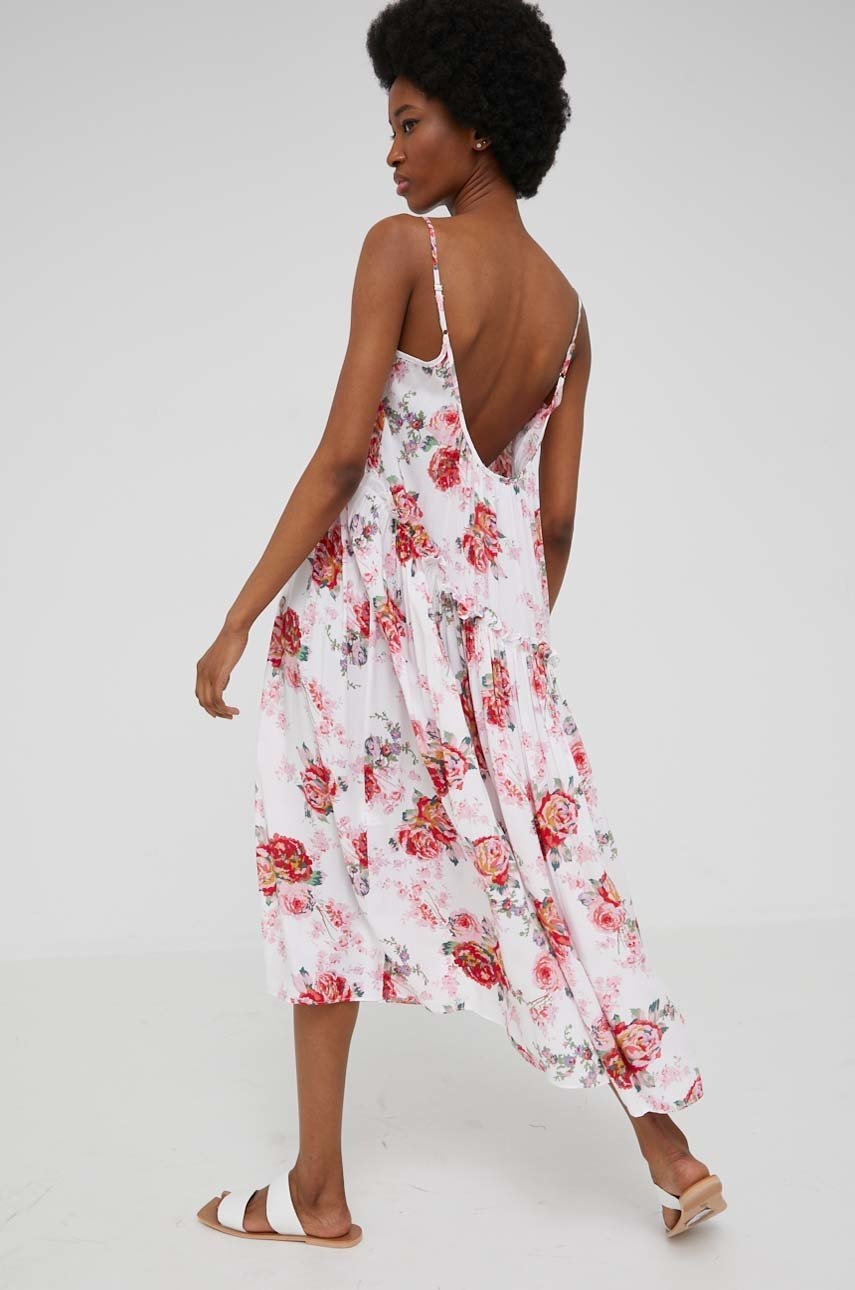 

Платье Answear Lab цвет белый midi oversize