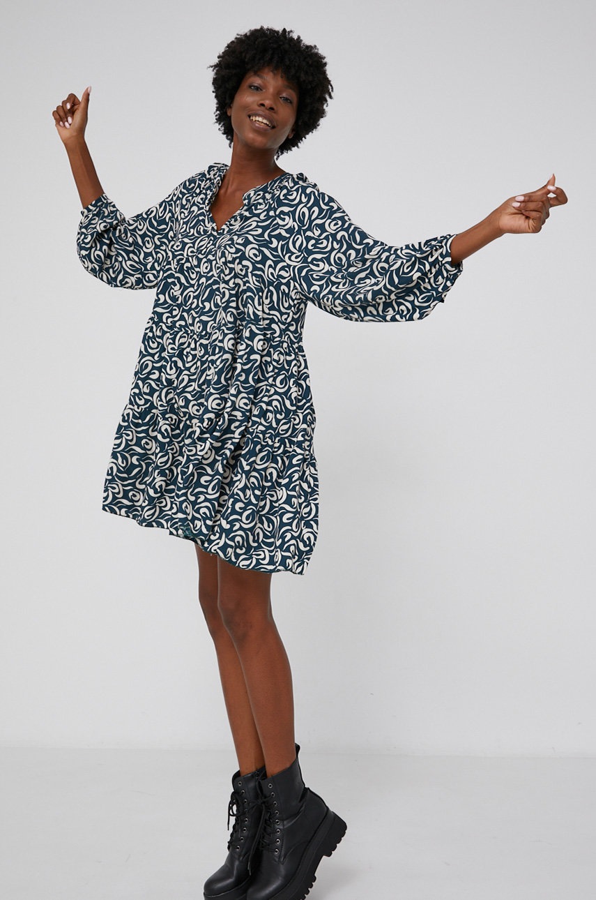 

Платье Answear Lab цвет бирюзовый mini oversize