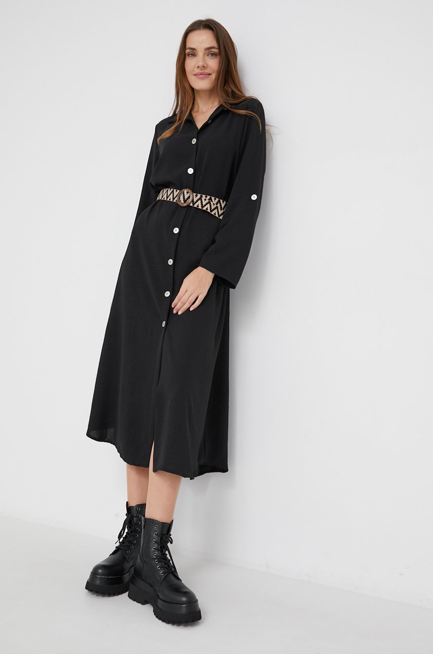 

Сукня Answear Lab колір чорний midi oversize