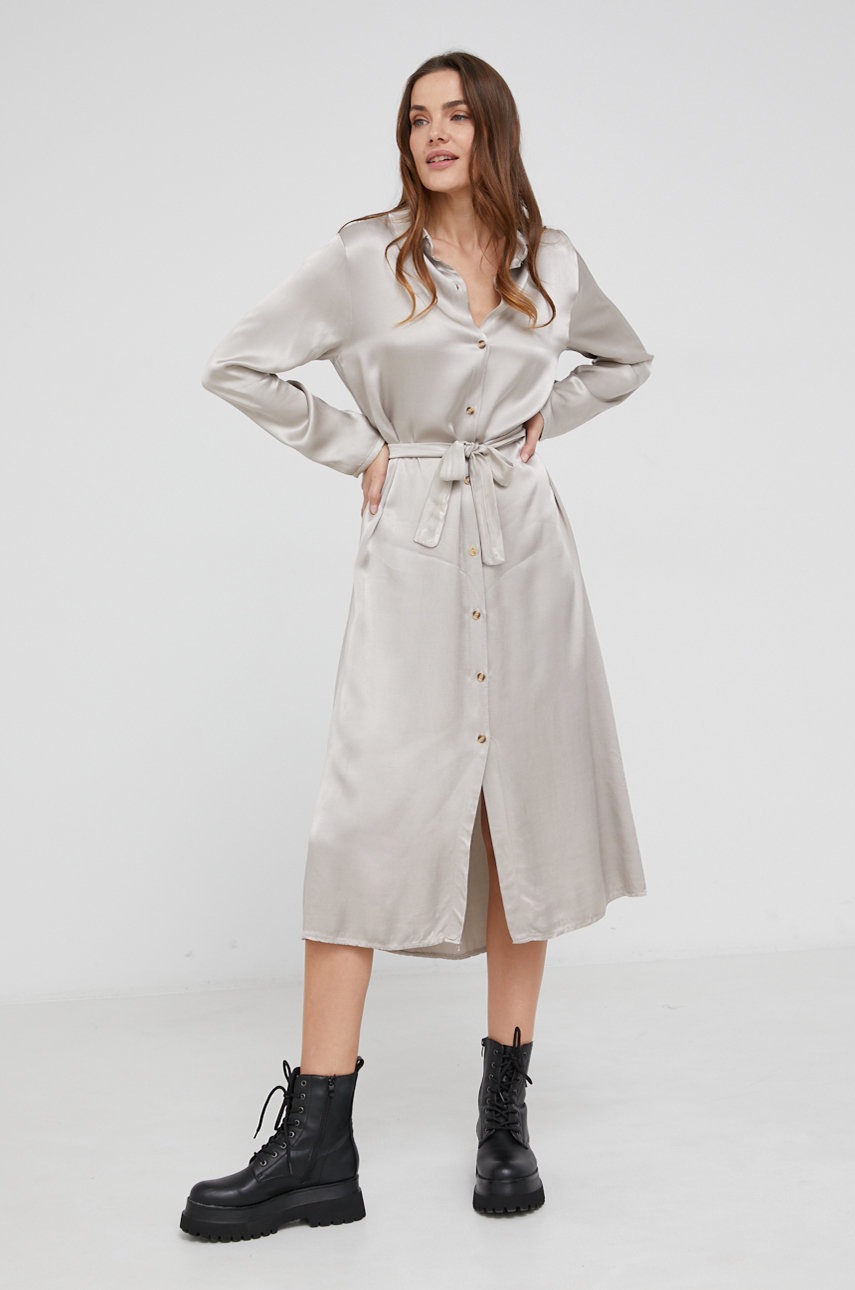 

Сукня Answear Lab колір бежевий midi oversize