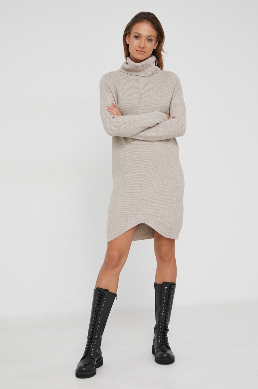 

Платье Answear Lab цвет бежевый mini oversize