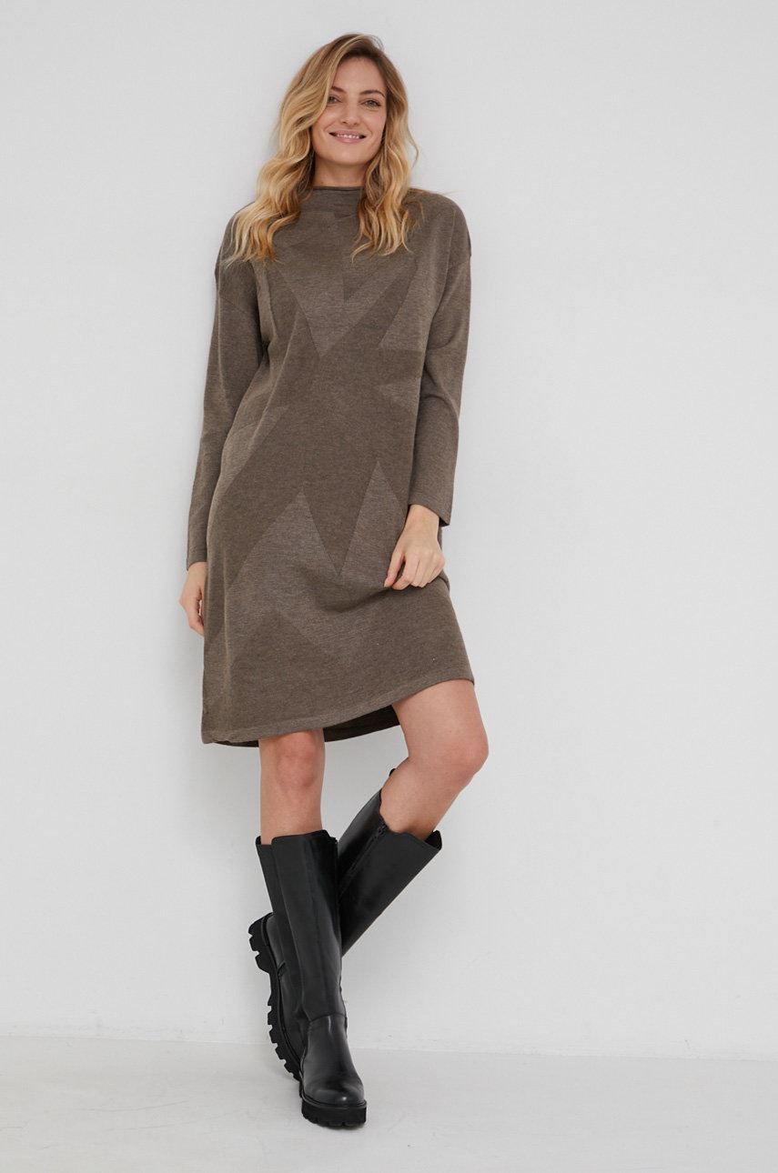 

Сукня з вовною Answear Lab колір коричневий mini oversize