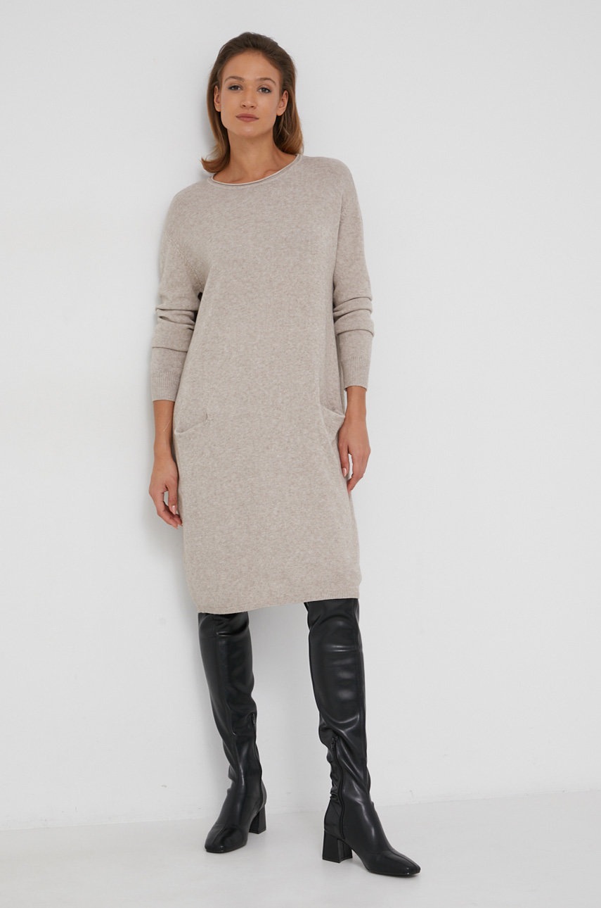 

Платье Answear Lab цвет бежевый mini oversize