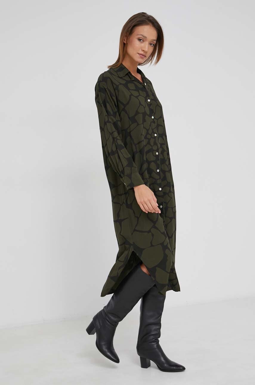 

Сукня Answear Lab колір зелений midi oversize