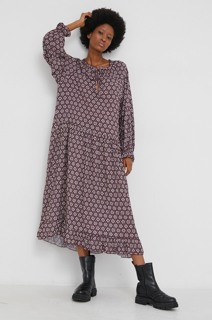 

Платье Answear Lab цвет фиолетовый midi oversize