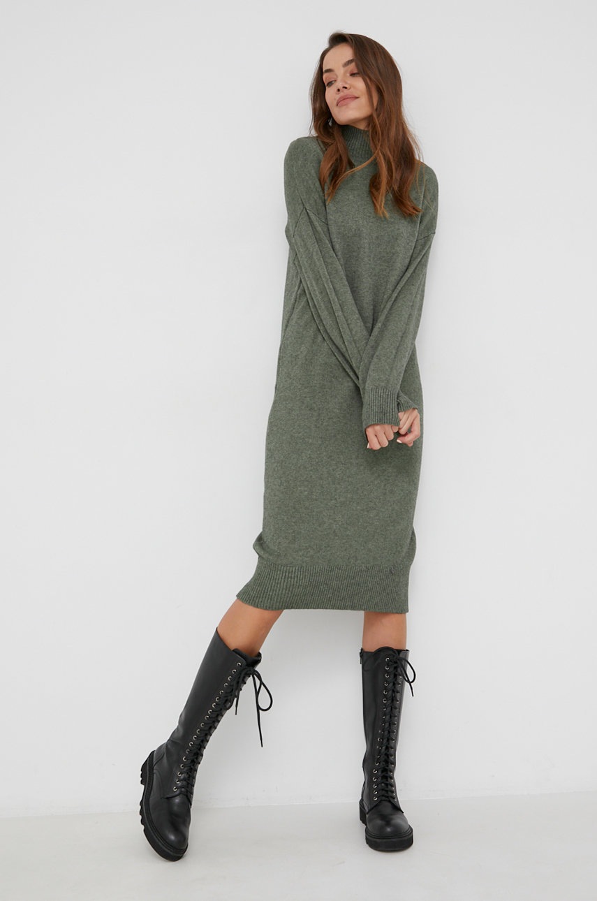 

Сукня Answear Lab колір зелений midi oversize