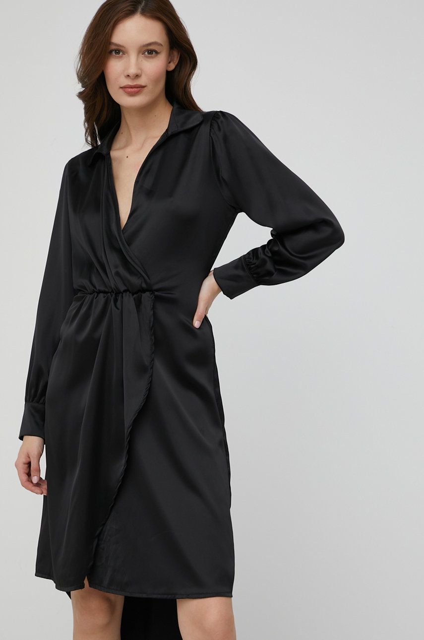 Answear Lab rochie culoarea negru, mini, evazati