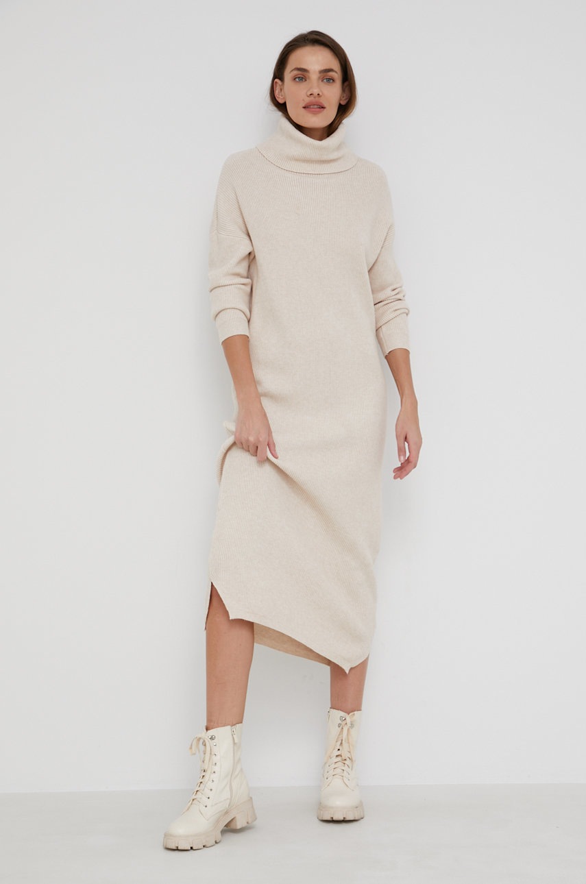 

Платье Answear Lab цвет бежевый maxi oversize