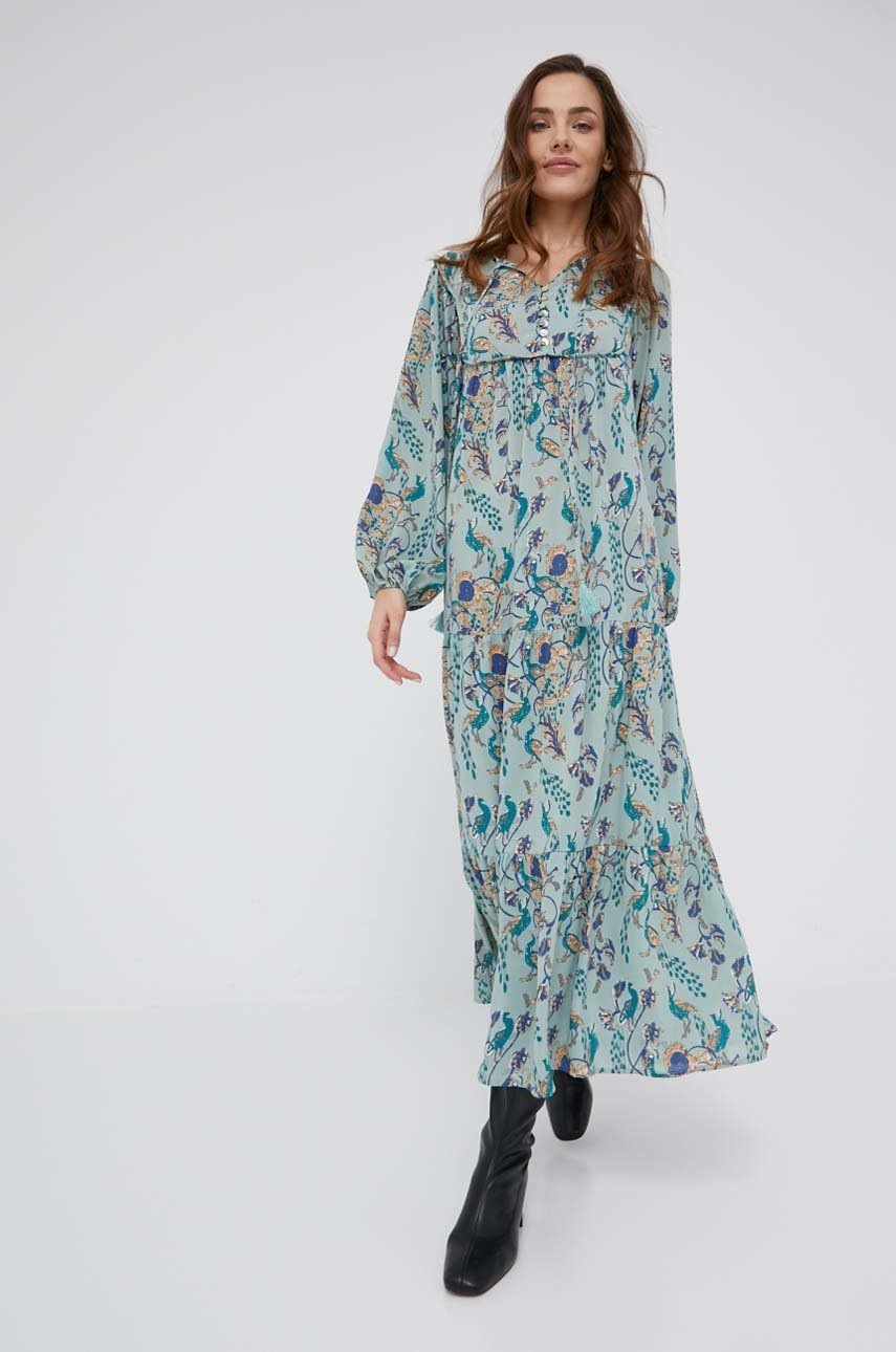 

Платье Answear Lab цвет бирюзовый maxi прямая