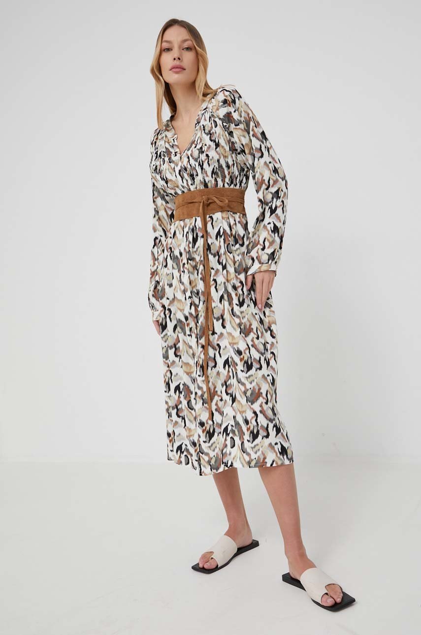 

Сукня Answear Lab колір бежевий midi oversize