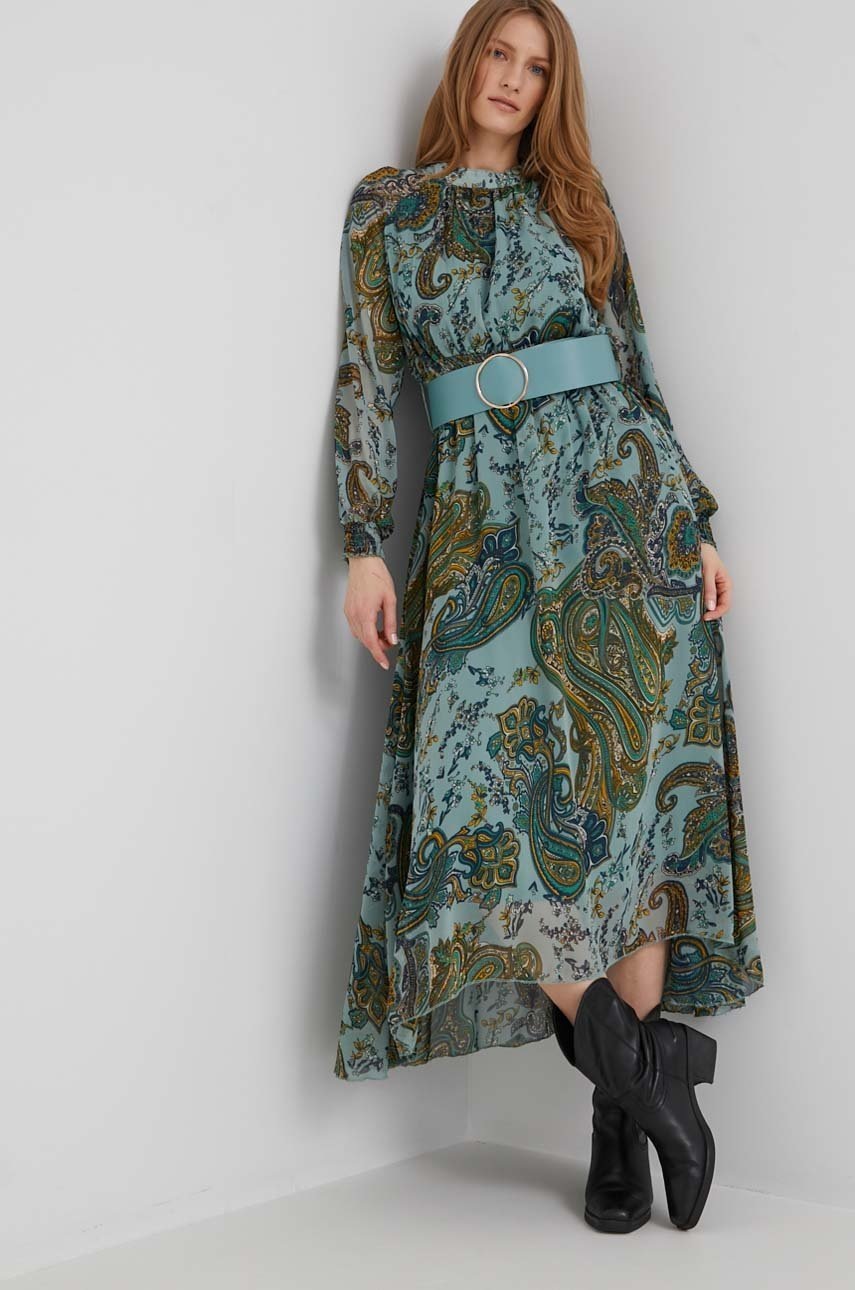 

Сукня Answear Lab колір бірюзовий maxi розкльошена
