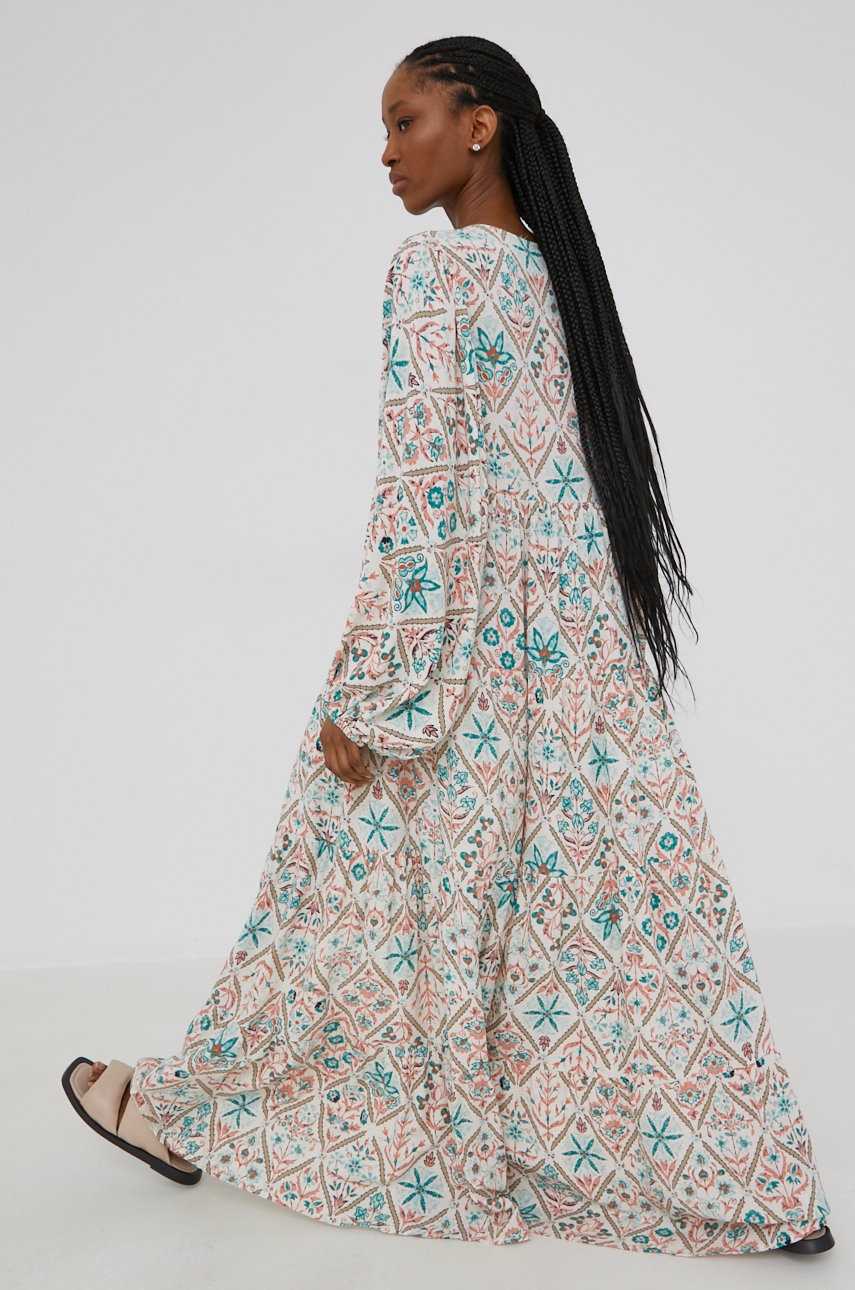 

Платье Answear Lab цвет бежевый maxi oversize