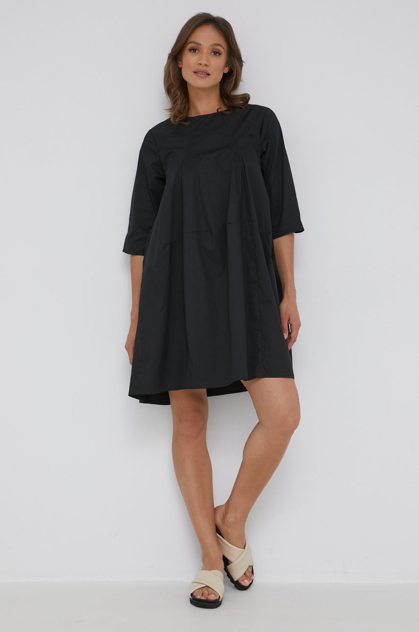 

Бавовняна сукня Answear Lab колір чорний mini oversize