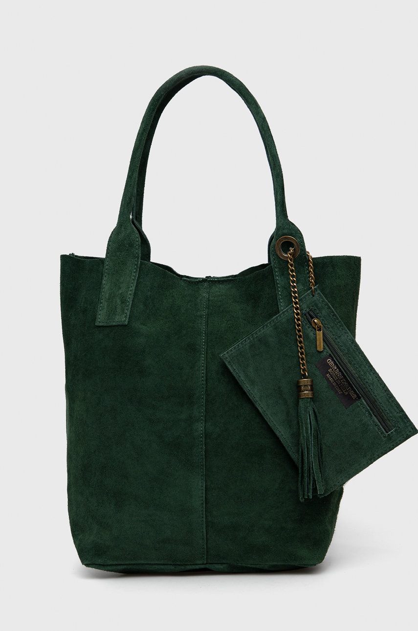 

Велурена чанта Answear Lab в зелено, Зелен