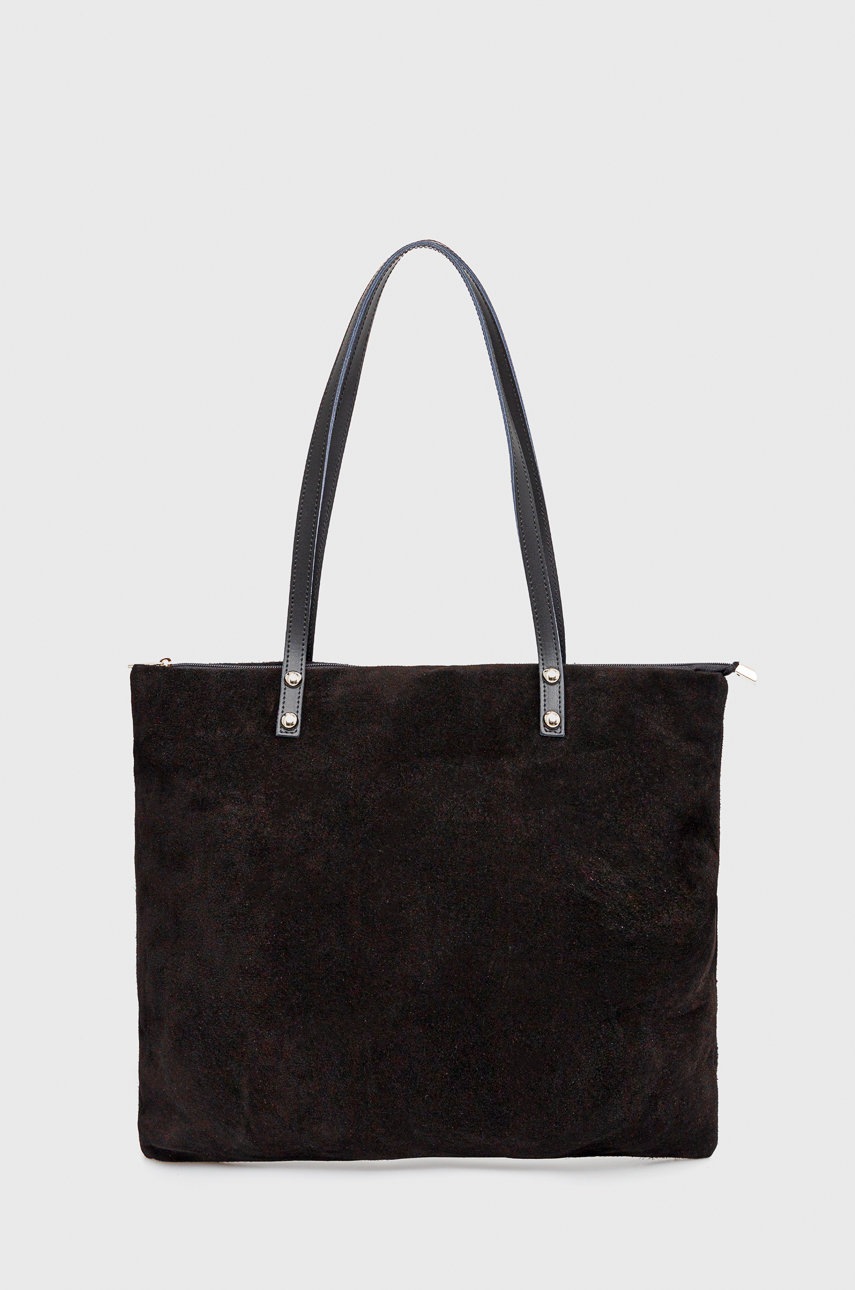 

Велурена чанта Answear Lab в черно, Черен