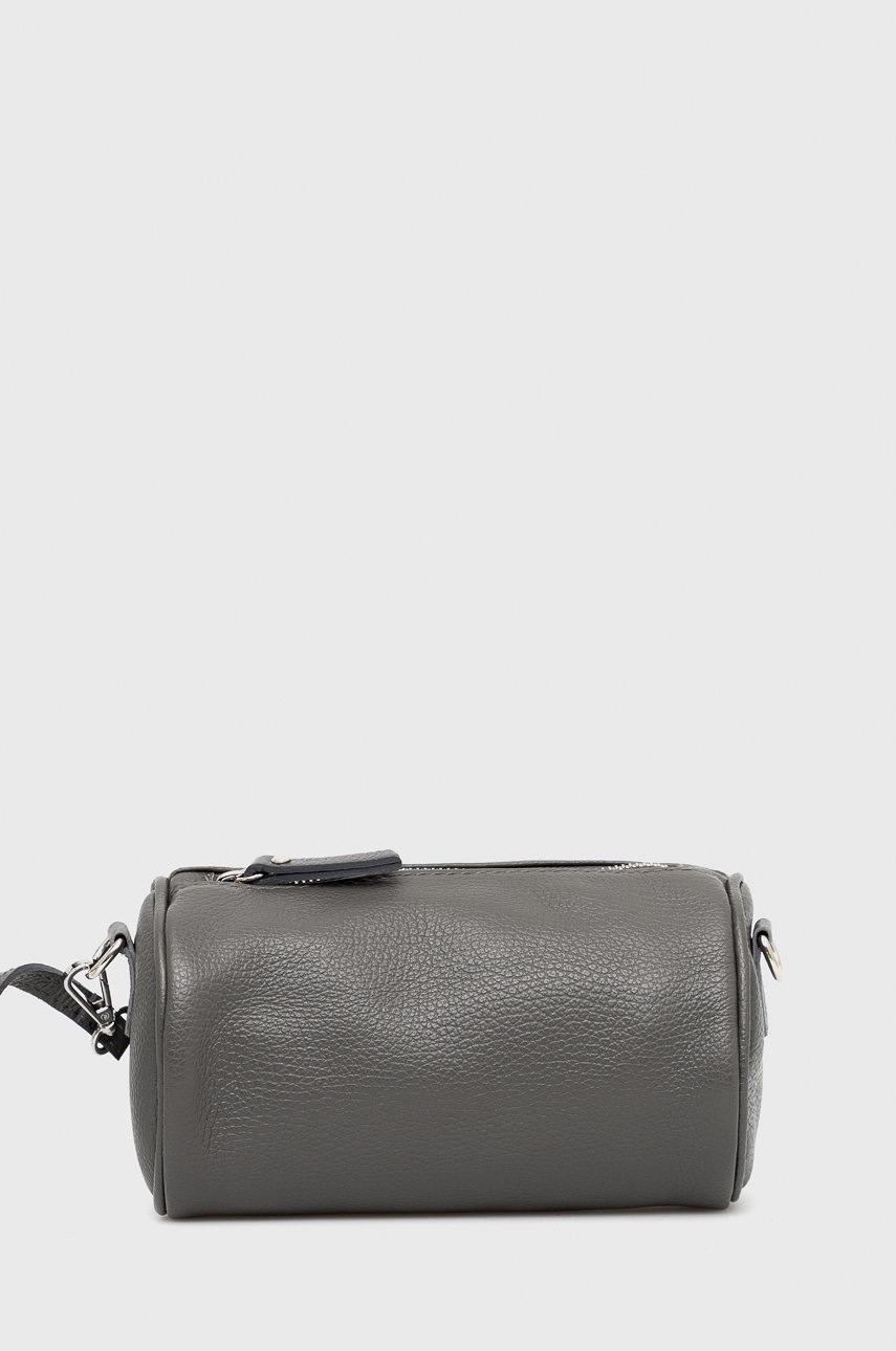 

Кожена чанта Answear Lab в сиво, Сив