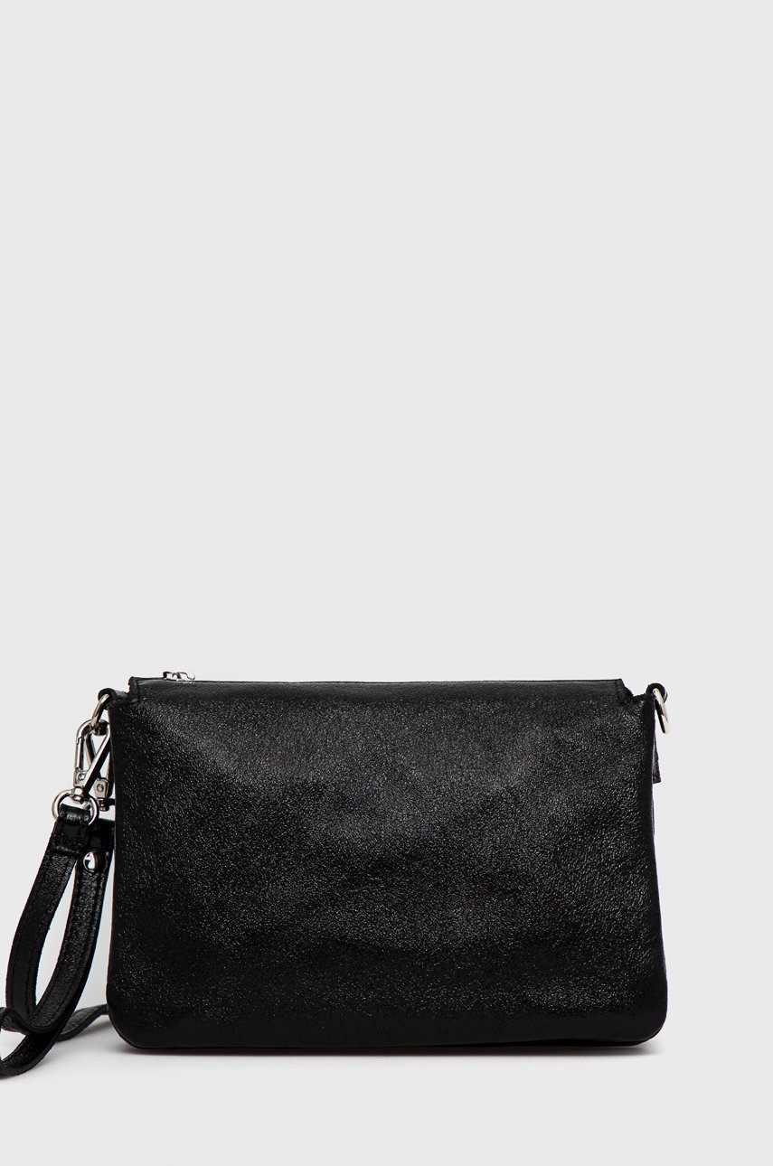 

Кожена чанта Answear Lab в черно, Черен