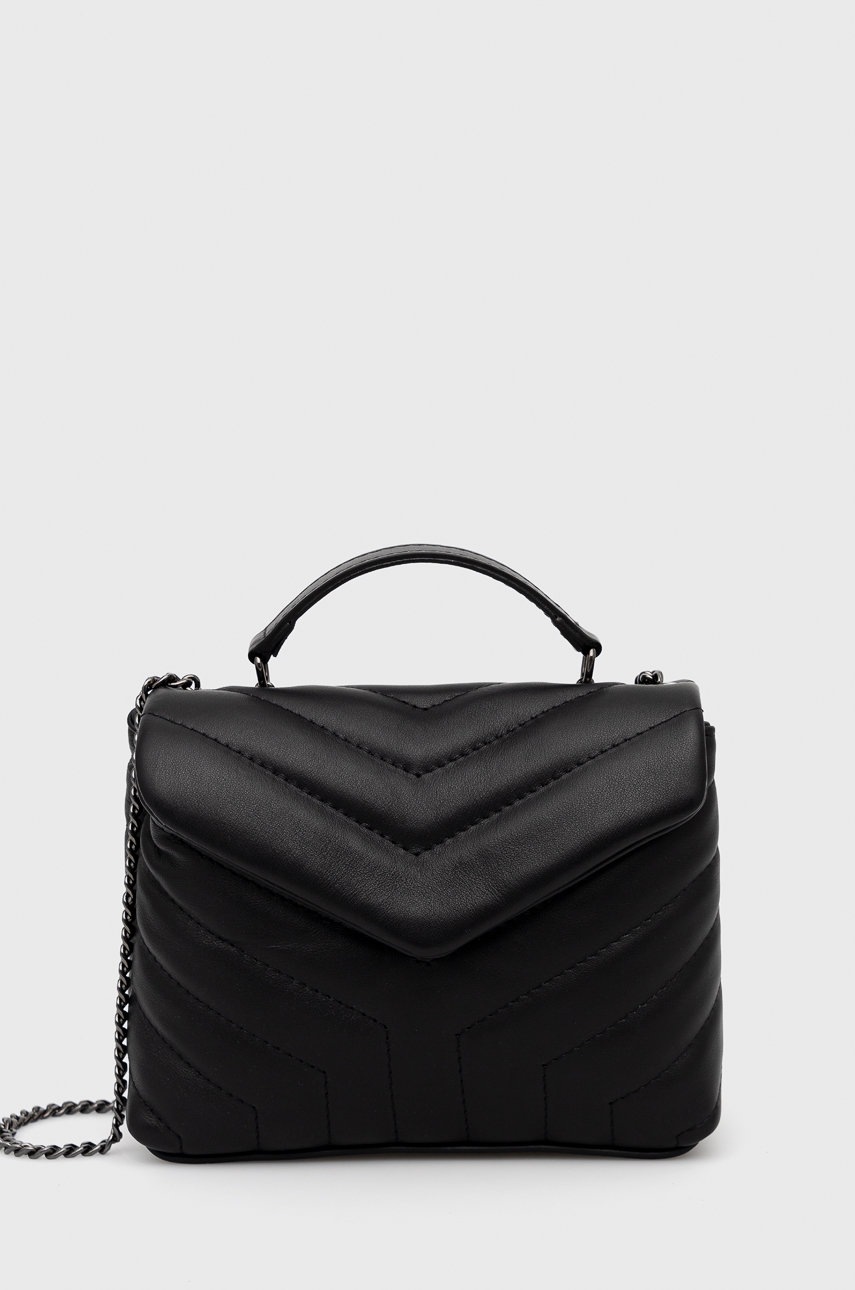 

Кожена чанта Answear Lab в черно, Черен
