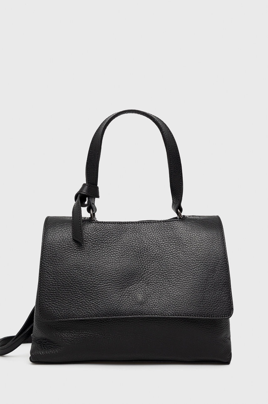 

Кожена чанта Answear Lab в черно, Черен