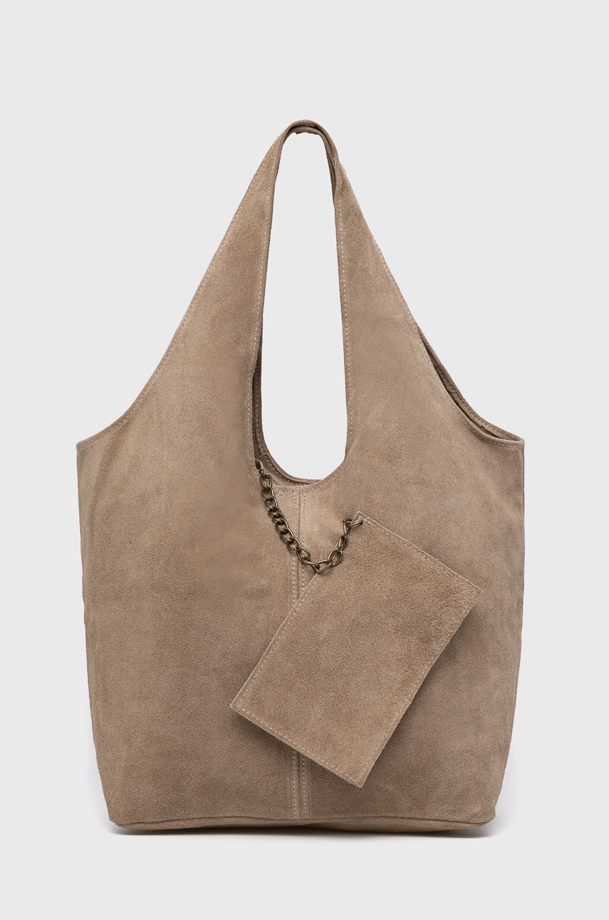 

Велурена чанта Answear Lab в бежово, Бежов