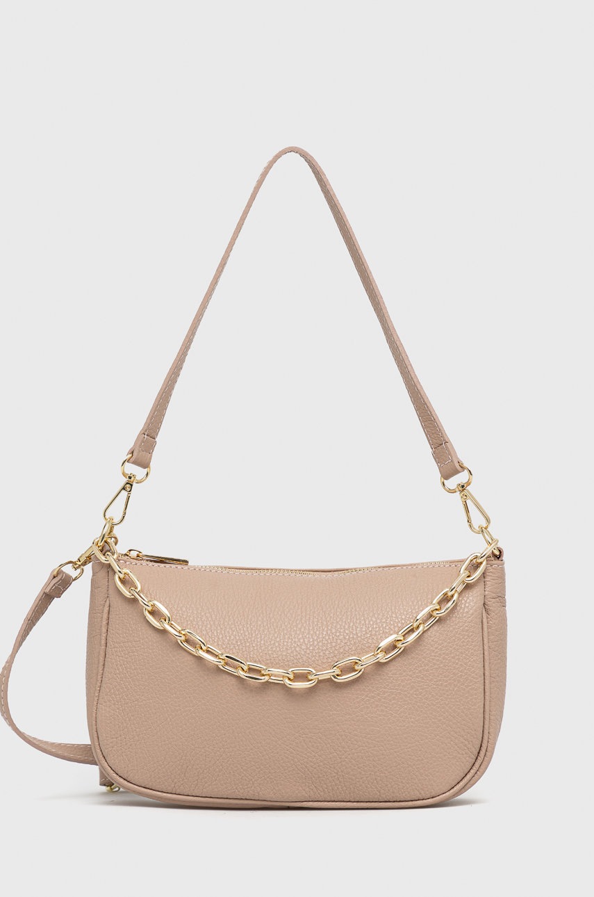 

Кожена чанта Answear Lab в бежово, Бежов