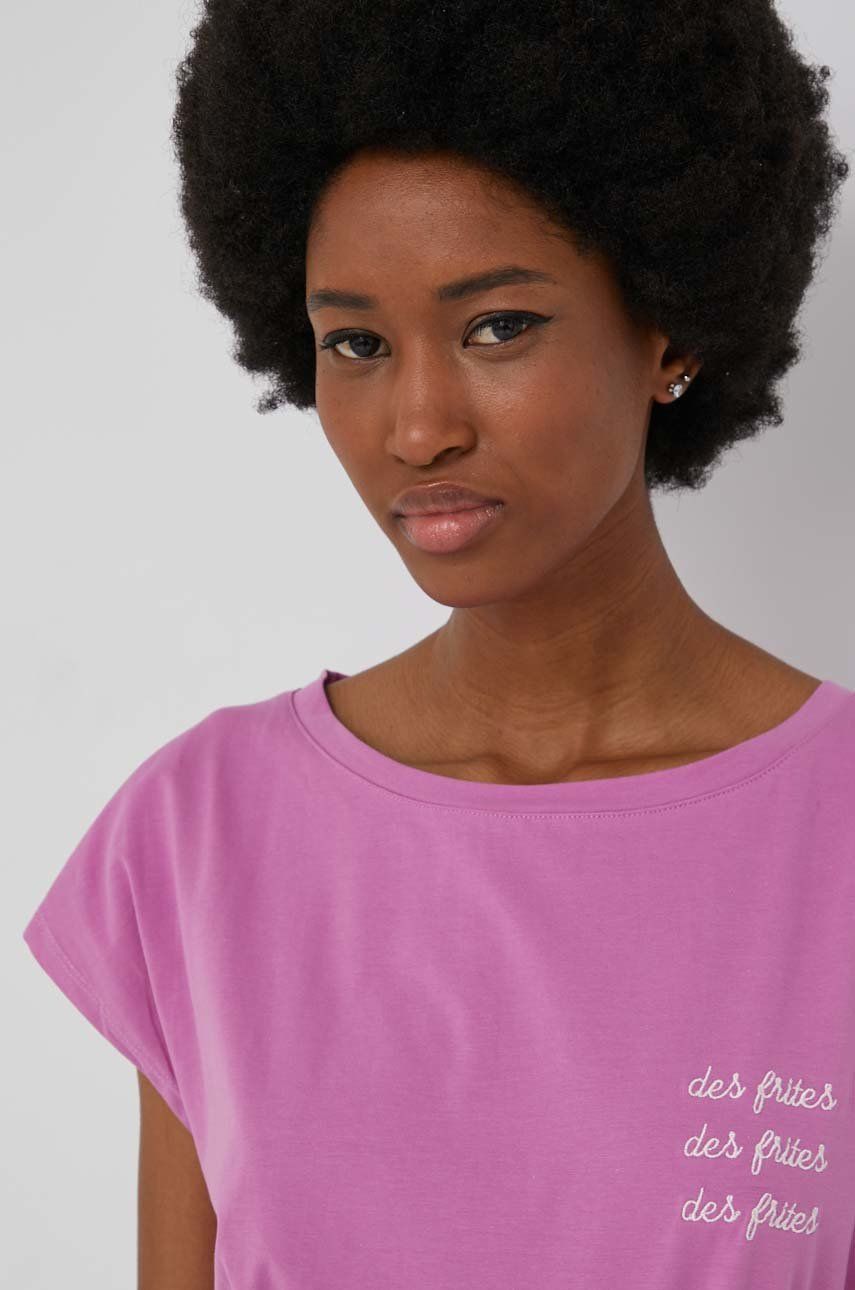 Answear Lab tricou femei, culoarea violet